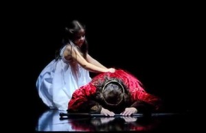 Helena con Plácido Domingo en Escenario