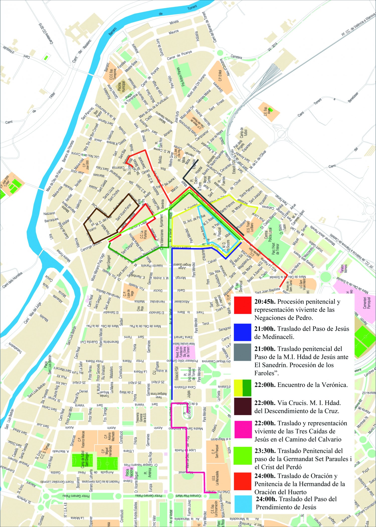 Miércoles Santo: Ruta para ver las procesiones de Torrent