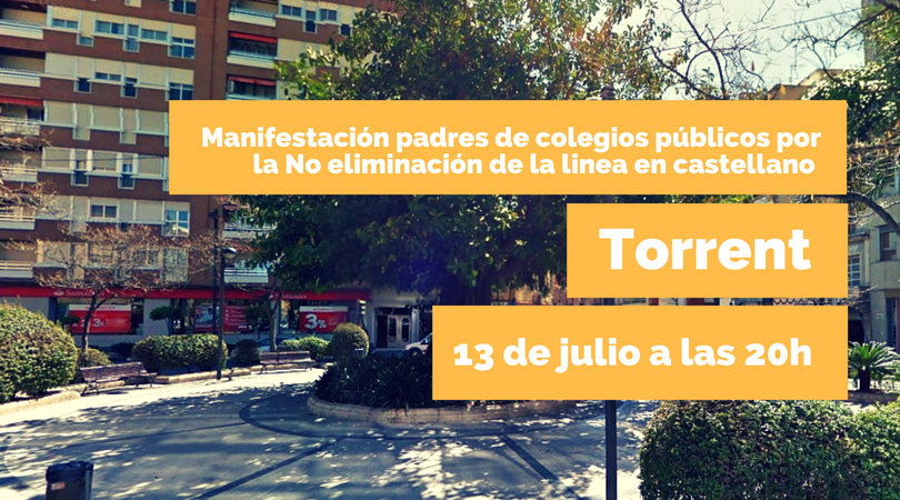 Los padres de Torrent convocan una manifestación contra la discriminación del castellano en las aulas