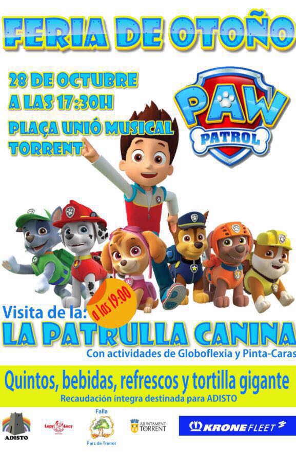 Adisto celebrará su Feria de Otoño con la Patrulla Canina