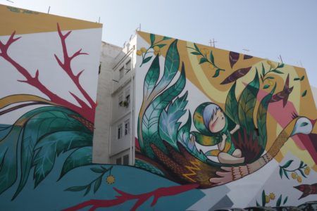 Julieta XLF y David de Limón dan vida a un mural en la calle Benemérita Guardia Civil