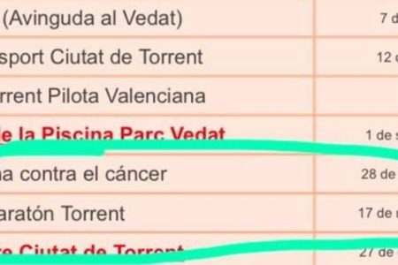 Torrent no celebrará la Media Maratón el 17 de noviembre como así lo había anunciado la web de la FDM
