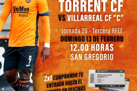 El Torrent CF quiere llenar la grada frente al Villarreal “C” con entradas 2×1
