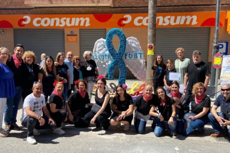 La cruz de mayo de la falla San Valeriano recibe la visita de la AECC