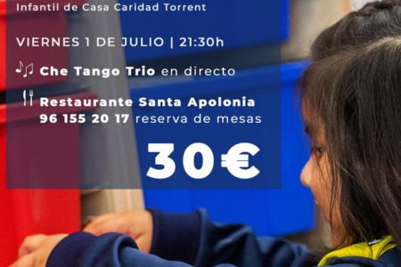 Casa Caridad organiza la cena solidaria a beneficio de su Escuela Infantil en Torrent