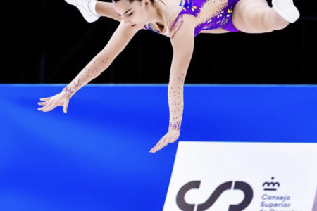 Rebeca Muñoz, subcampeona en categoría individual en el Campeonato de España de Gimnasia Aeróbica de Torrent