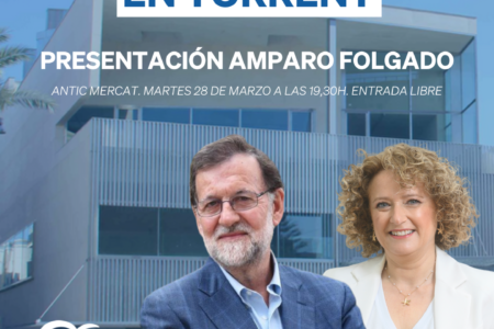 Mariano Rajoy visita el martes Torrent para impulsar a Amparo Folgado a la alcaldía