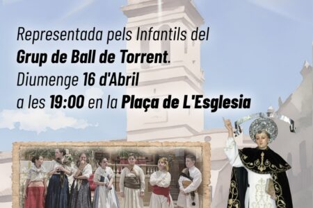 El Grup de Ball de Torrent representará el ‘II Miracle de Sant Vicent’ en la Pl. de la Iglesia