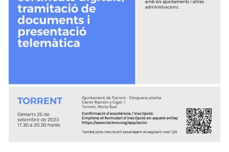 El Ayuntamiento participará en las jornadas de asesoramiento en trámites administrativos para asociaciones