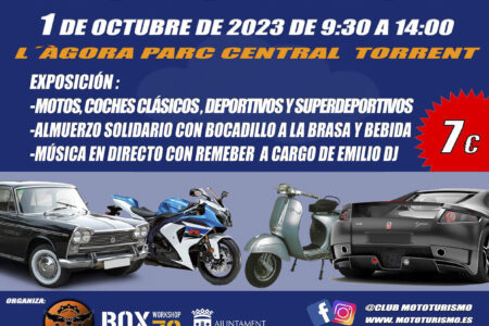 El Club Mototurismo Valencia celebrará la 2ª concentración benéfica del motor en Torrent, la Help Morquio Motorfest