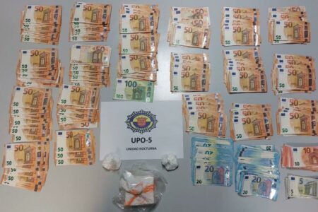 La Policía Local de Torrent da un golpe al tráfico de drogas incautando 12.295€ y 329,57 gramos de cocaína