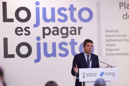 Mazón baja los impuestos a los valencianos con deducciones a la práctica deportiva, salud bucodental, gafas, salud mental y enfermedades raras