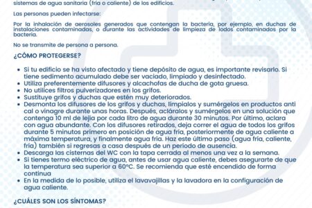 Salud Pública informa de tres casos confirmados de legionelosis en municipios afectados por la DANA