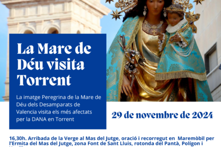 Torrent espera la visita de la imagen de la Virgen de los Desamparados el 29 de noviembre