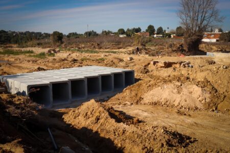 Avanzan las obras del paso sobre el barranc de l’Horteta en el camino de Xarcos Secs