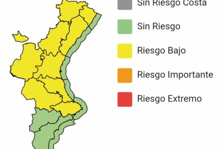 Aviso amarillo por lluvias y tormentas para mañana martes